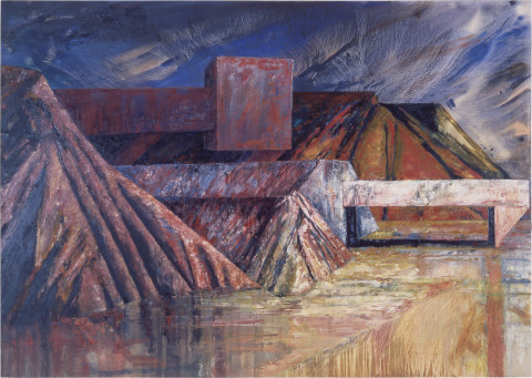 Mandy Martin Landscape Prothesis, 1986; oil on canvas; 170 x 240 cm; enquire