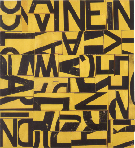 Rosalie Gascoigne Danegeld, 1995; retro-reflective roadsign on craftboard; 63 x 57.5 cm; enquire