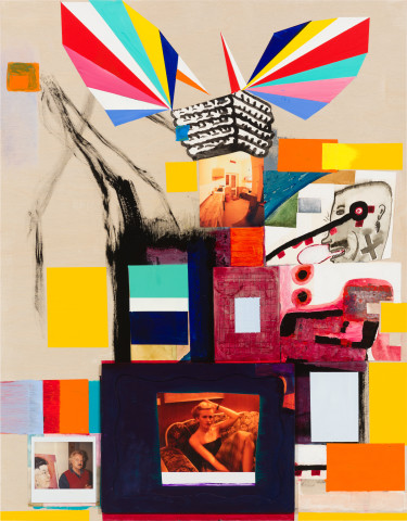 Gareth Sansom Helen from MANDATE Club, 2024; mixed media on plywood; 80 x 60 cm; more info; enquire