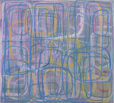 Angela Brennan Arriving at the Circles, 1997; oil on canvas; 167.5 x 183 cm; enquire