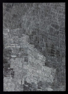 Nyapanyapa Yunupiŋu untitled, 2018; 4304I; paint pen on clear acetate; 84 x 60 cm; enquire
