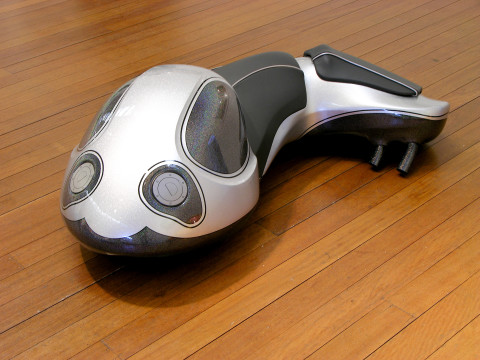 Patricia Piccinini Cyclepups: Nebula, 2005; fibreglass, automotive paint, leather and stainless steel; 40 x 110 x 50 cm; enquire