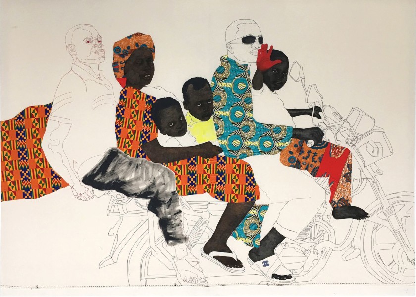 Ride to Church, 2019, mixed media on fabric, Collection of Art Gallery of South Australia