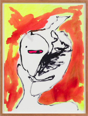 Tom Polo the understudy (cruel optimism), 2023; acrylic and Flashe on paper; 81.5 x 62 cm; more info; enquire