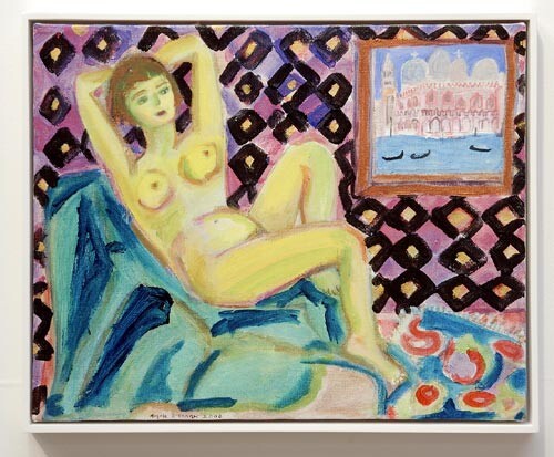 Angela Brennan Yellow Nude, 2006; acrylic on linen; 40.5 x 50.5cm (unframed), 43 x 53cm (framed); enquire