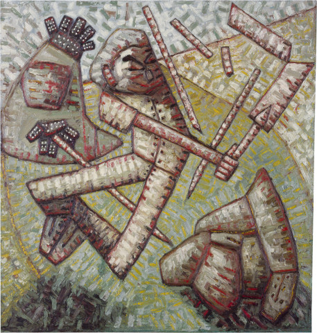 Keith Looby Bawka Bats, 1983-84; from the series Sports Set; oil on canvs; 184 x 174 cm; enquire