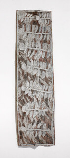 Nyapanyapa Yunupiŋu Mawi, 2012; 4173I; natural earth pigments on bark; 164 x 45 cm; enquire