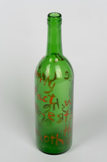 Jenny Watson Bottles, 1992; group of six assorted painted bottles; dimensions variable; enquire