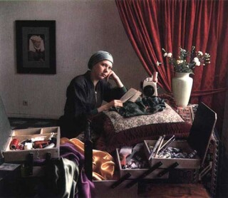 Anne Zahalka The Reader (Silke Leverkuhne/painter), 1987; Ilfochrome print; 80 x 80 cm; Edition of 10; enquire