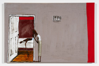 Mia Boe School night, 2026; acrylic on linen; 31 x 46 cm; enquire