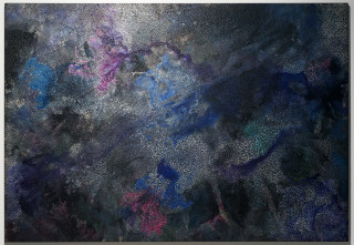 Daniel Boyd Untitled (U3), 2013; acrylic, oil and archival gel on linen; 168 x 245 cm; enquire