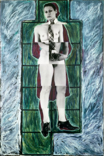 Julie Rrap Persona and Shadow: Virago, 1984; cibachrome print; 199 x 110 cm; Edition of 9 + 2 A/Ps; enquire