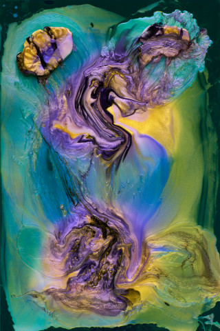 Dale Frank Portrait of Marc Almond, 2022; Colour pigments in Epoxyglass, Epoxyglass on Perspex; 150 x 100 cm; more info; enquire