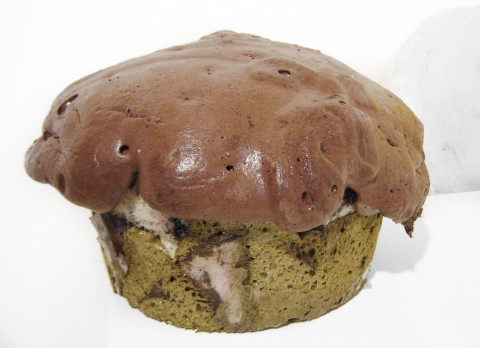 Hany Armanious Muffin # 5, 2003; expanding foam, pigment & paper; 30 x 33 x 33 cm; enquire