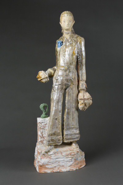 Linda Marrinon Germaine Greer, 1972, 2017, tinted and painted plaster, 72 x 26 x 13 cm