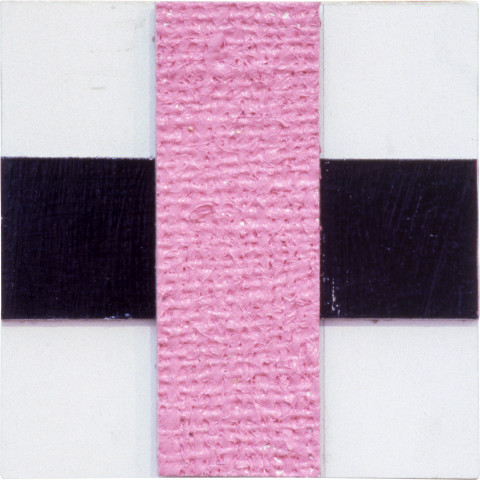 John Nixon BLOCK PAINTING/KONSTRUCTION, 1992; various materials; 11 x 11 cm; enquire