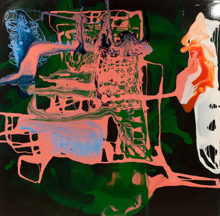 Dale Frank He arranged to meet on the escalator, 2011; varnish on canvas; 200 x 200 cm; enquire