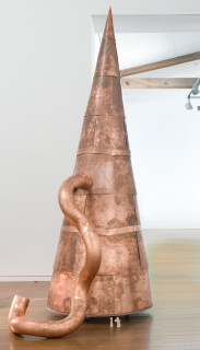 Mikala Dwyer 14, 2009; copper, marine ply, wheels; 219 x 80 x 126 cm; enquire