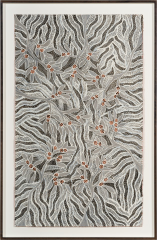 Yalmakany Marawili Burukpili, 2023; 7535-23; earth pigment on paper; 110 x 72 cm; more info; enquire