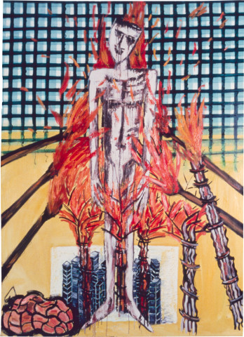 Susan Rankine My Old Flame, 1983; oil and wax on canvas; 185 x 136 cm; enquire