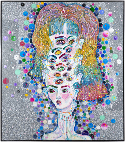 Del Kathryn Barton see ya mumma, 2016; acrylic on french linen; 162 x 142 cm; (framed); enquire