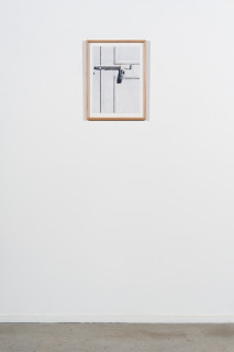 installation view; Callum Morton Door #5, 2025; pencil and gouache on paper; 42 x 30 cm; enquire