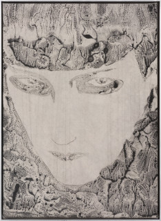 David Noonan Hebe, 2023; liquid pigment on hand-dyed fabric, aluminium frame; 57.5 x 42 x 4 cm; more info; enquire