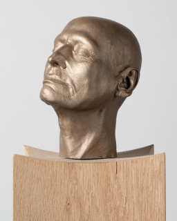 Julie Rrap Brazen Heads (detail), 2026; bronze, wood; 12 parts; 161 x 24 x 24 cm each, dimensions variable based on installation configuration; Edition of 2 + 1 AP; enquire