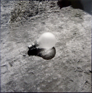Bill Culbert Frosted Bulb in Sun, London, 1979; silver gelatin prints; 40.5 x 40.5 cm; Edition of 25; enquire