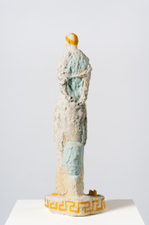Linda Marrinon Charlemagne, 2025; tinted and painted plaster; 70 x 25 x 18 cm; enquire