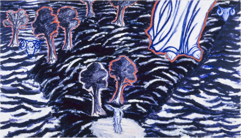 Jan Murray State of Flux, 1985; oil on linen; 183 x 320 cm; enquire