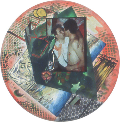 Juan Davila Untitled, 1994; acrylic and collage on canvas; 91 cm diameter; enquire