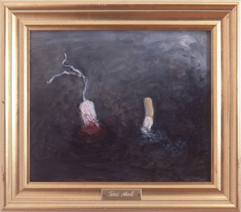 Fiona Hall Toxic Shock, 1996; Oil on canvas; 29 x 24 cm; enquire