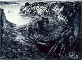 Ken Unsworth Untitled, 1987; charcoal on paper; 157 x 219 cm; enquire