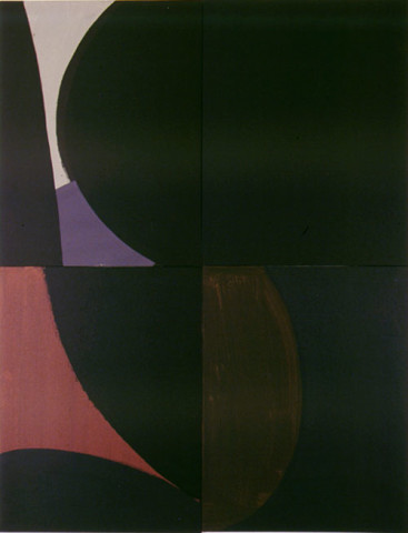 Tony Clark Lontano XXV, 2000; from the series Lontano; Acrylic on canvas board; 122 x 91.5 cm; 4 panels; enquire