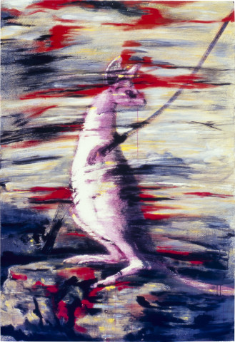 Ian North Five Seasons in Magenta Konogouro V, 1992; acrylic, black and white photographs; 172.5 x 118.5 cm; enquire