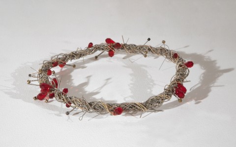 Nell The Six Strings That Drew Blood, 2012; guitar strings, glass, crystal; 4 x 23 x 23 cm; enquire