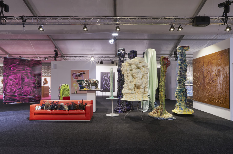 Exhibition view, Dale Frank, Roslyn Oxley9 Gallery Booth, Melbourne Art Fair, (2 August – 5 August 2018); Photo: Zan Wimberley