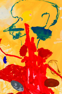 Tom Polo double dance (detail), 2026; acrylic and Flashe on polycotton; 182 x 138 cm; enquire