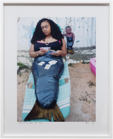 Destiny Deacon Fish out of water (B), 2017; lightjet print; 98 x 79.5 cm; (framed); Edition of 5 + 2 APs; enquire