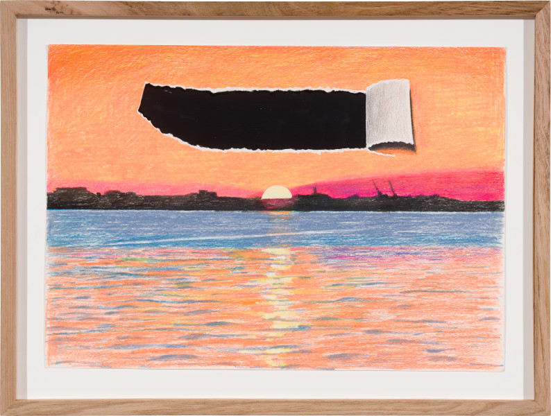 Callum Morton The Whole Story #10 (for DH), 2026; pencil and gouache on paper; 30 x 42 cm; enquire