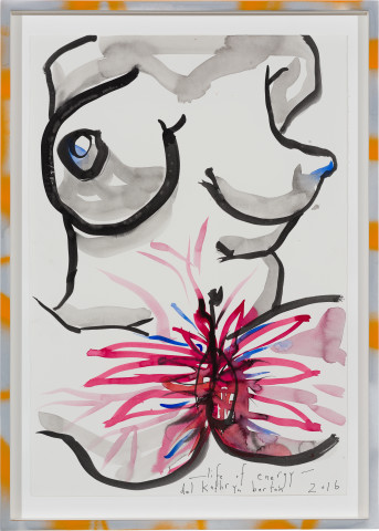Del Kathryn Barton life of energy, 2016; ink and watercolour on paper, hand finished frame; 63.5 x 45.5 cm; more info; enquire