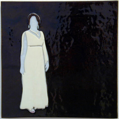 Kathy Temin Frozen Moment: Night Out, 16, 2002; fused glass; 31 x 31 cm; enquire