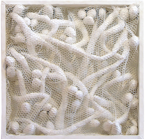 Yayoi Kusama A Nest of Human (B), 1994; mixed media; 46 x 46 x 9 cm; enquire