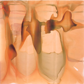 Dale Frank Little Pig Creek, Pig Pig Creek, Alderton Store to Howard, July, 2003; varnish on acrylic on canvas; 200 x 200 cm; Enquire