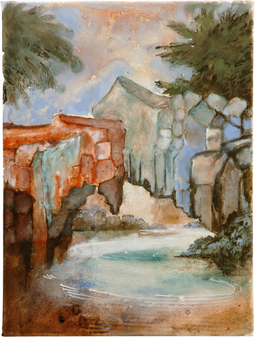 Mandy Martin Salvadoresque 2, 2006; mixed media, pigment and acrylic on paper; 40 x 30 cm; enquire