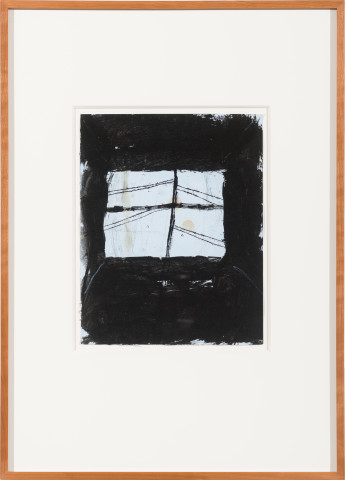 Newell Harry Untitled, 2015; ink, bitumen, black and white on paper; 71 x 51 cm; (framed); enquire