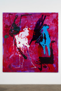 installation view; Tom Polo we transfer (where do you go, where nobody knows), 2026; acrylic and Flashe on polycotton; 213 x 198 cm; enquire