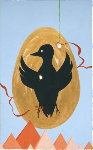 Nell Egg of Eye  Heart, 2004; gouache on paper; 34 x 21 cm; enquire