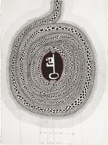 Del Kathryn Barton let me show you what I am also, 2011; water colour, gouache and ink on hot pressed paper; 82 x 62 cm; enquire